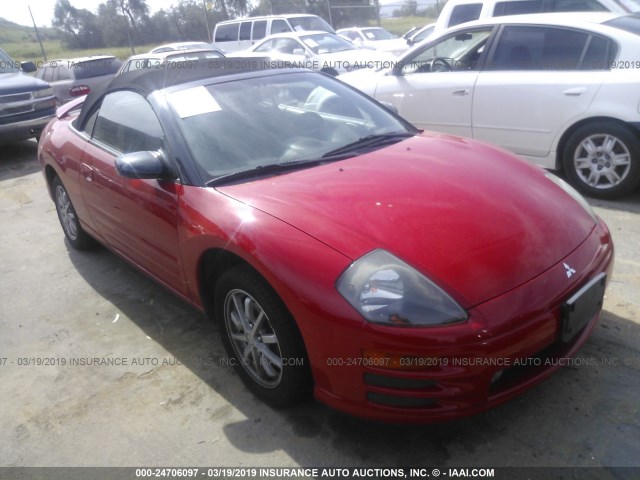 4A3AE45G62E106989 - 2002 MITSUBISHI ECLIPSE SPYDER GS RED photo 1