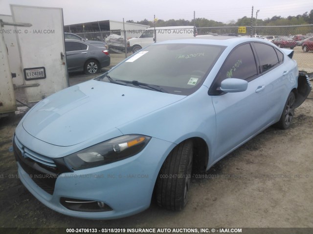 1C3CDFBA7DD178467 - 2013 DODGE DART SXT Light Blue photo 2