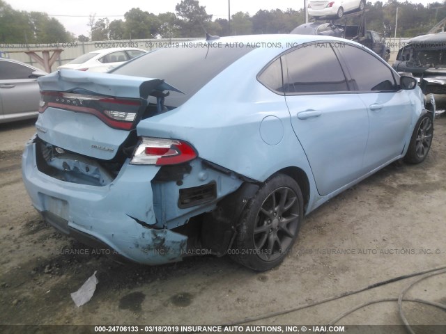 1C3CDFBA7DD178467 - 2013 DODGE DART SXT Light Blue photo 4