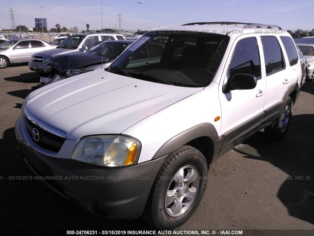 4F2YU08192KM01669 - 2002 MAZDA TRIBUTE LX/ES WHITE photo 2