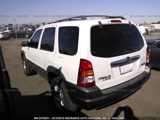 4F2YU08192KM01669 - 2002 MAZDA TRIBUTE LX/ES WHITE photo 3