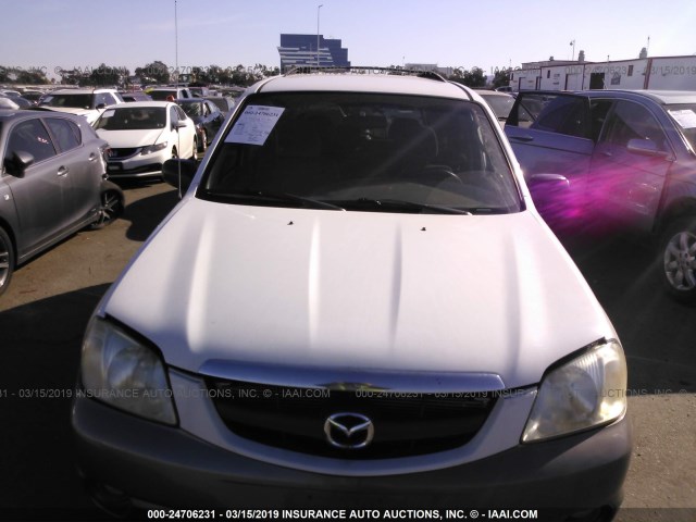 4F2YU08192KM01669 - 2002 MAZDA TRIBUTE LX/ES WHITE photo 6