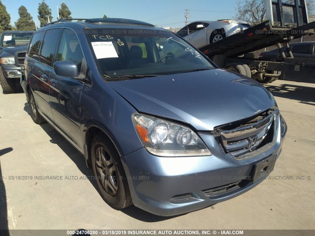 5FNRL387X6B061254 - 2006 HONDA ODYSSEY EXL BLUE photo 1