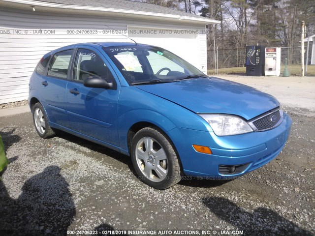 1FAHP37N07W313631 - 2007 FORD FOCUS ZX5/S/SE/SES BLUE photo 1