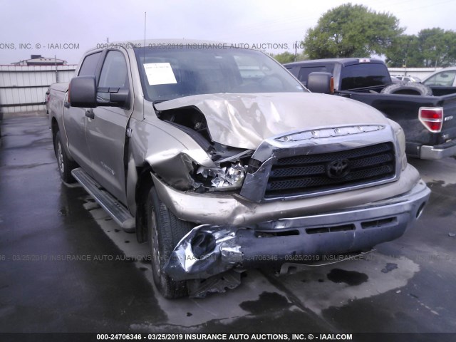 5TBEV54147S469227 - 2007 TOYOTA TUNDRA CREWMAX SR5 GOLD photo 1