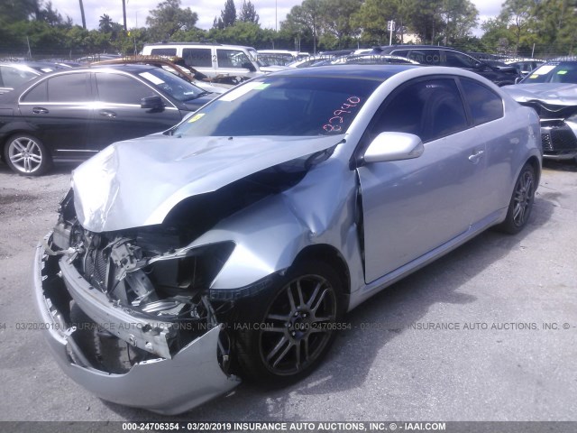 JTKDE177370182940 - 2007 TOYOTA SCION TC SILVER photo 2