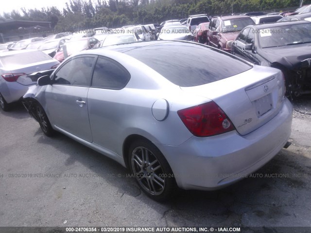 JTKDE177370182940 - 2007 TOYOTA SCION TC SILVER photo 3