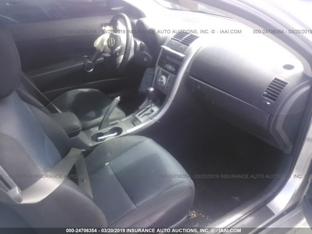 JTKDE177370182940 - 2007 TOYOTA SCION TC SILVER photo 5