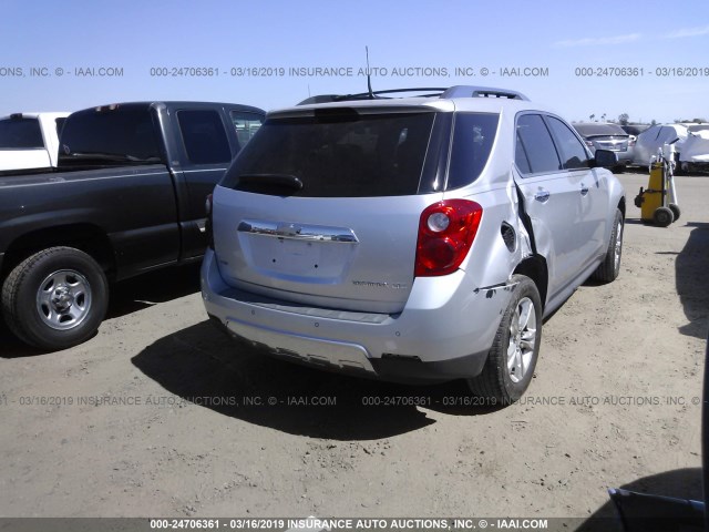 2CNFLGEW4A6229762 - 2010 CHEVROLET EQUINOX LTZ SILVER photo 4