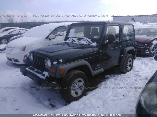 1J4FA29195P371410 - 2005 JEEP WRANGLER / TJ SE GREEN photo 2