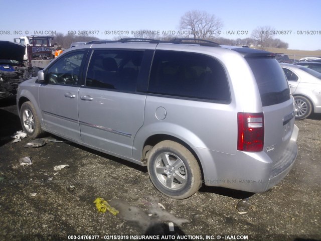 2D8HN54149R672796 - 2009 DODGE GRAND CARAVAN SXT SILVER photo 3