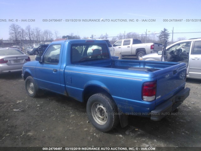 1FTYR10V5YTA78357 - 2000 FORD RANGER BLUE photo 3