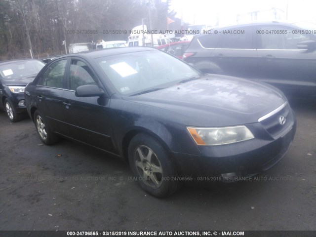 5NPEU46F36H039335 - 2006 HYUNDAI SONATA GLS/LX BLACK photo 1