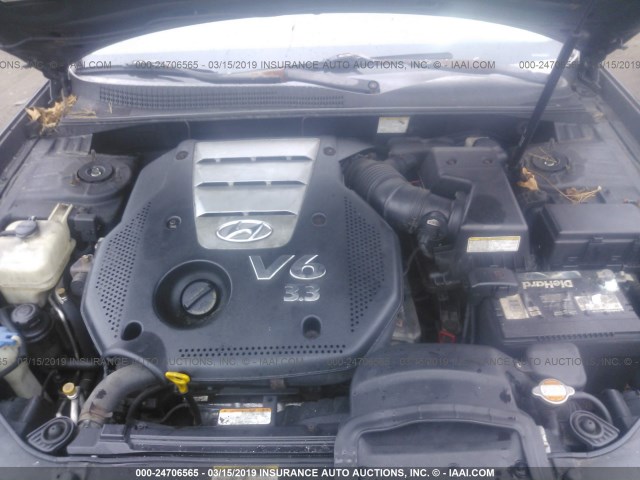 5NPEU46F36H039335 - 2006 HYUNDAI SONATA GLS/LX BLACK photo 10