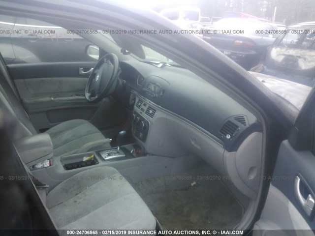 5NPEU46F36H039335 - 2006 HYUNDAI SONATA GLS/LX BLACK photo 5