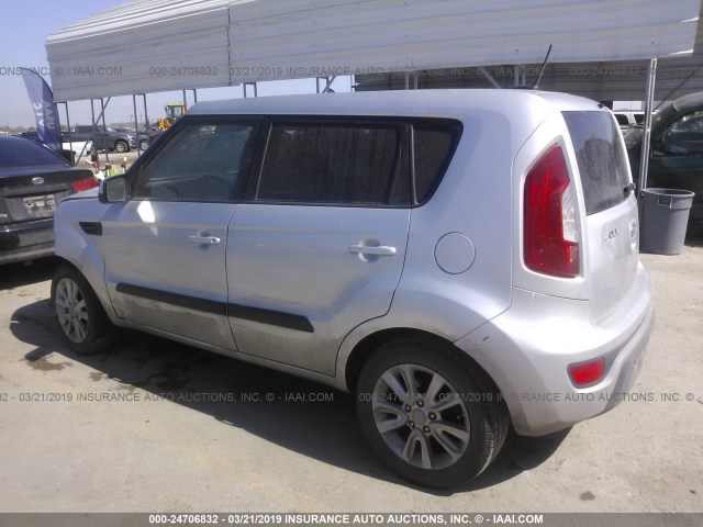 KNDJT2A61C7467398 - 2012 KIA SOUL +/!/SPORT SILVER photo 3