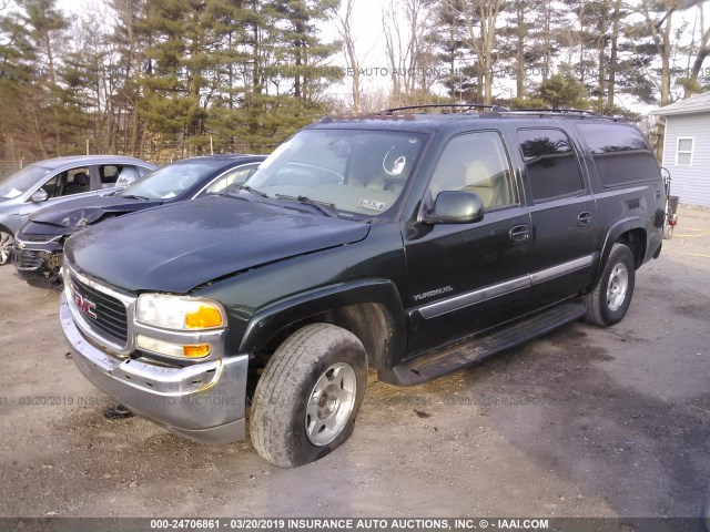 1GKFK16Z54J145121 - 2004 GMC YUKON XL K1500 GREEN photo 2