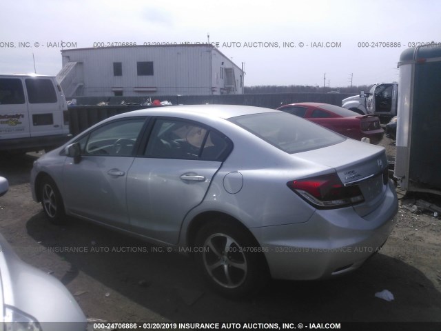 19XFB2F75FE292362 - 2015 HONDA CIVIC SE SILVER photo 3