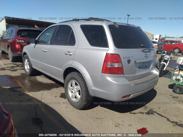 KNDJC736175692576 - 2007 KIA SORENTO EX/LX SILVER photo 3