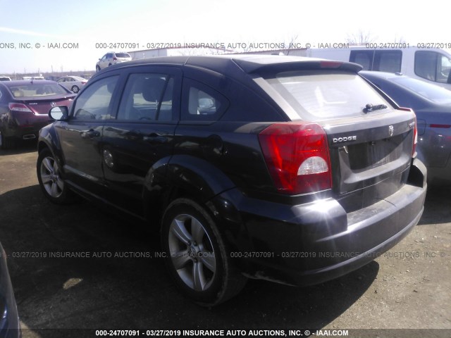 1B3CB3HA4AD568608 - 2010 DODGE CALIBER MAINSTREET BLACK photo 3