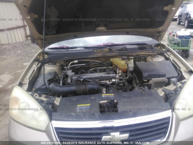 1G1ZS58F67F234117 - 2007 CHEVROLET MALIBU LS TAN photo 10
