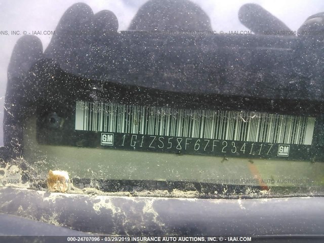 1G1ZS58F67F234117 - 2007 CHEVROLET MALIBU LS TAN photo 9