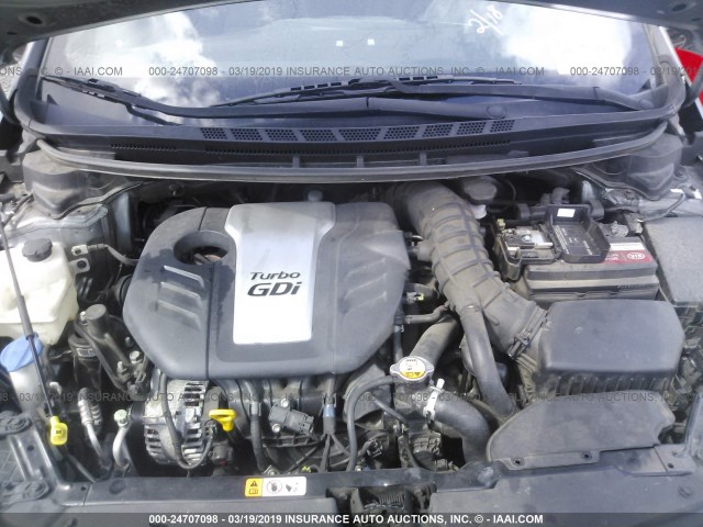 KNAFZ5A33F5405364 - 2015 KIA FORTE SX GRAY photo 10