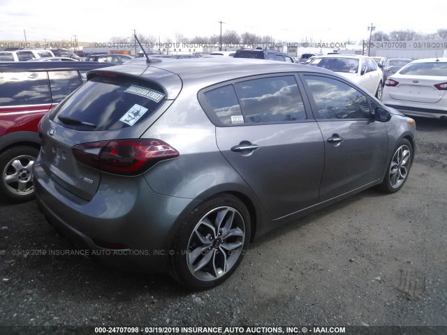 KNAFZ5A33F5405364 - 2015 KIA FORTE SX GRAY photo 4