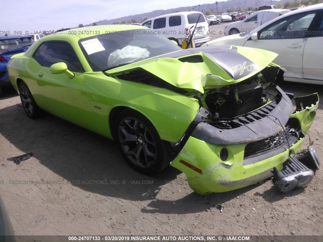 2C3CDZAT1FH718745 - 2015 DODGE CHALLENGER SXT GREEN photo 1