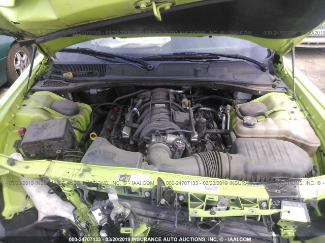 2C3CDZAT1FH718745 - 2015 DODGE CHALLENGER SXT GREEN photo 10