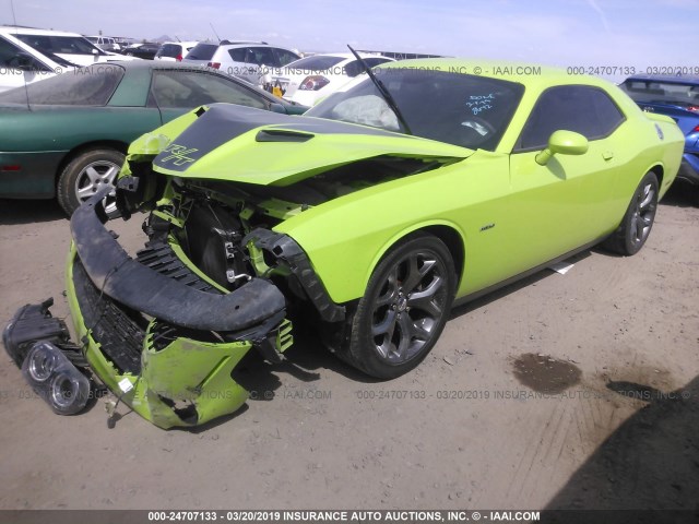 2C3CDZAT1FH718745 - 2015 DODGE CHALLENGER SXT GREEN photo 2