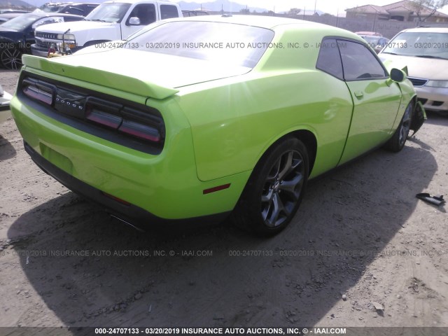 2C3CDZAT1FH718745 - 2015 DODGE CHALLENGER SXT GREEN photo 4