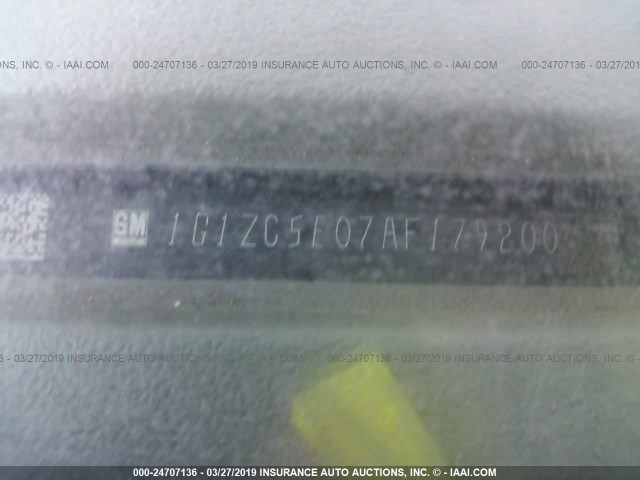 1G1ZC5E07AF179200 - 2010 CHEVROLET MALIBU 1LT 黑色 照片 9