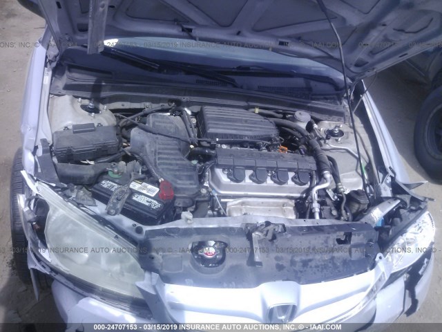 1HGES16305L006718 - 2005 HONDA CIVIC DX VP 银色 照片 10