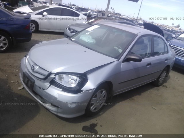 1HGES16305L006718 - 2005 HONDA CIVIC DX VP 银色 照片 2