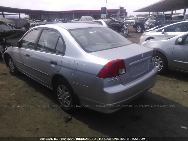 1HGES16305L006718 - 2005 HONDA CIVIC DX VP 银色 照片 3