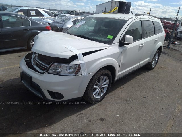 3C4PDDBG1ET251124 - 2014 DODGE JOURNEY SXT WHITE photo 2