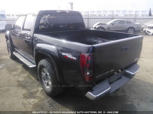 1GTDT13E578189570 - 2007 GMC CANYON BLACK photo 3