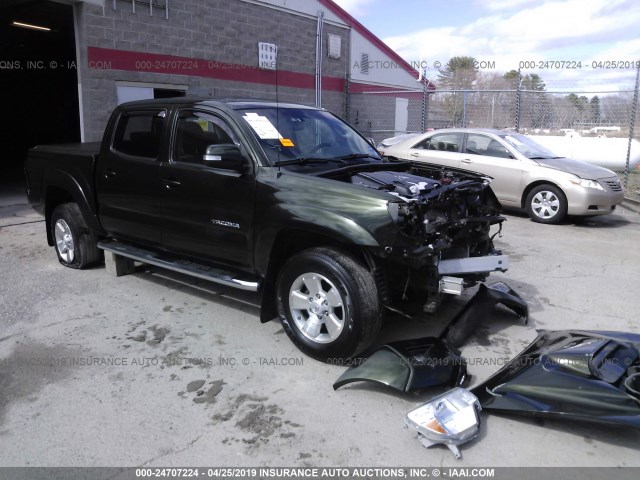 3TMLU4EN7DM133693 - 2013 TOYOTA TACOMA DOUBLE CAB GREEN photo 1