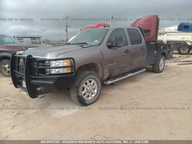 1GC4K0C80CF147112 - 2012 CHEVROLET SILVERADO K3500 LT BROWN photo 2