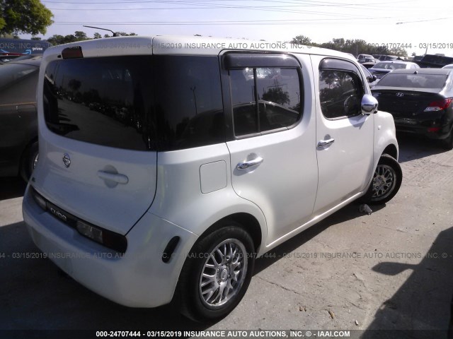 JN8AZ2KR1AT151192 - 2010 NISSAN CUBE S/SL/KROM WHITE photo 4