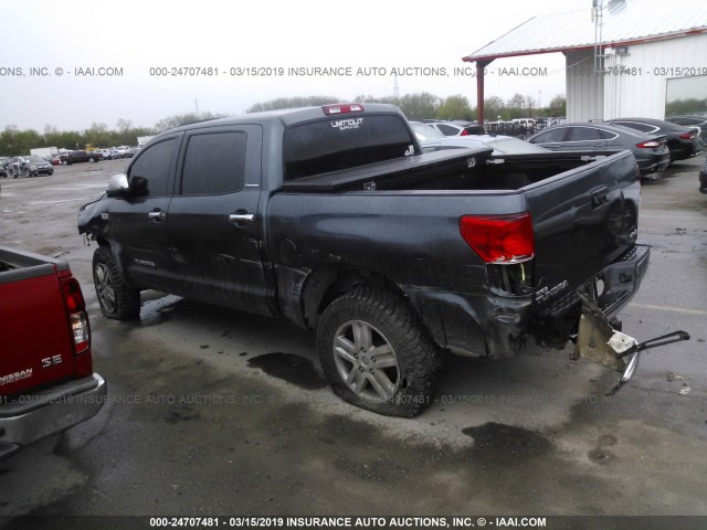 5TFHY5F15AX096791 - 2010 TOYOTA TUNDRA CREWMAX LIMITED BLUE photo 3