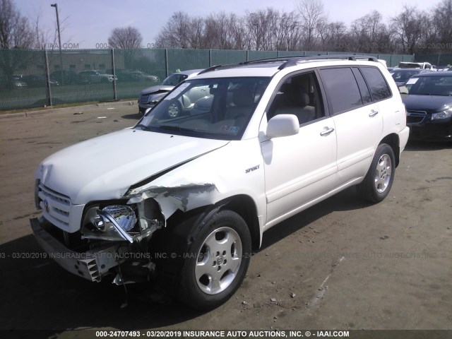 JTEHP21A160178666 - 2006 TOYOTA HIGHLANDER LIMITED WHITE photo 2