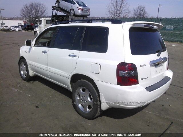 JTEHP21A160178666 - 2006 TOYOTA HIGHLANDER LIMITED WHITE photo 3