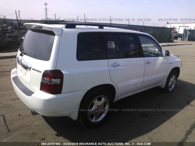 JTEHP21A160178666 - 2006 TOYOTA HIGHLANDER LIMITED WHITE photo 4