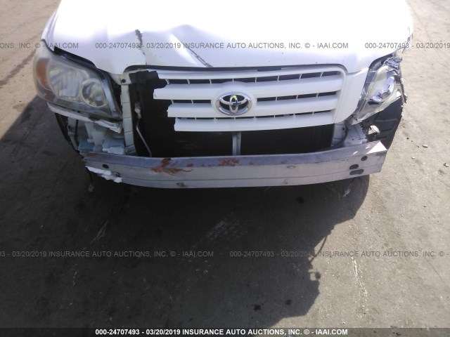 JTEHP21A160178666 - 2006 TOYOTA HIGHLANDER LIMITED WHITE photo 6