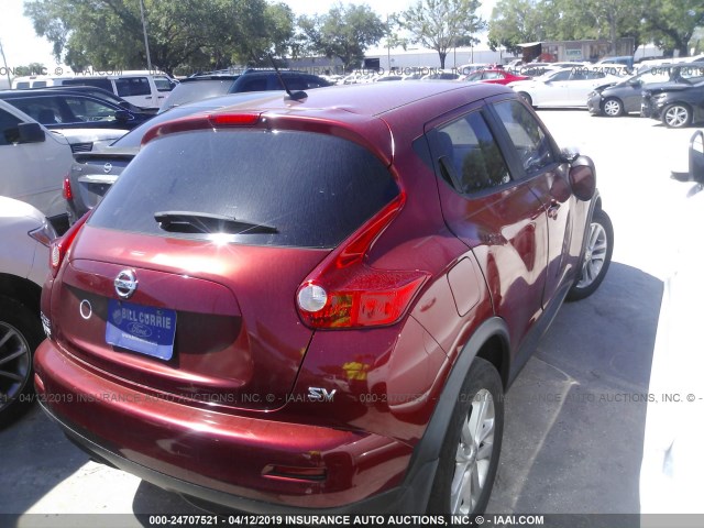 JN8AF5MR4BT021013 - 2011 NISSAN JUKE S/SV/SL MAROON photo 4