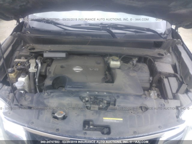 5N1AR2MMXEC611643 - 2014 NISSAN PATHFINDER S/SV/SL/PLATINUM BLUE photo 10