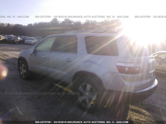 1GKKRRED8CJ156501 - 2012 GMC ACADIA SLT-1 SILVER photo 3