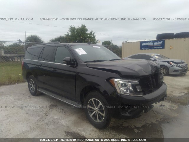 1FMJK1HT1KEA21489 - 2019 FORD EXPEDITION MAX XLT BLACK photo 1